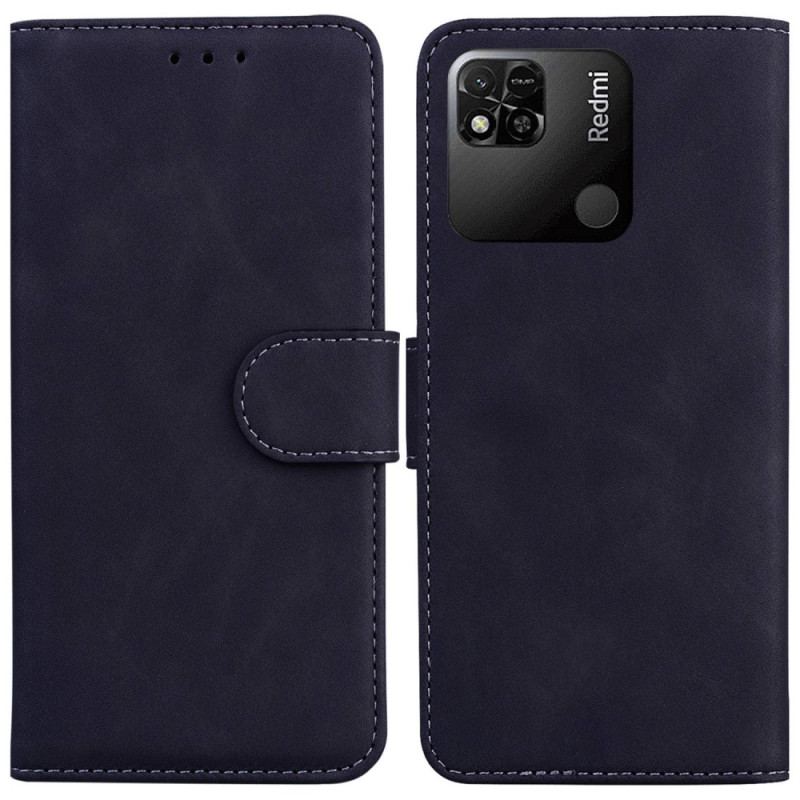 Læder Cover Xiaomi Redmi 10A Udsatte Sømme