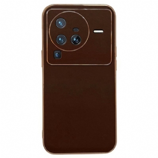 Cover Vivo X80 Pro Ægte Læder Elegance