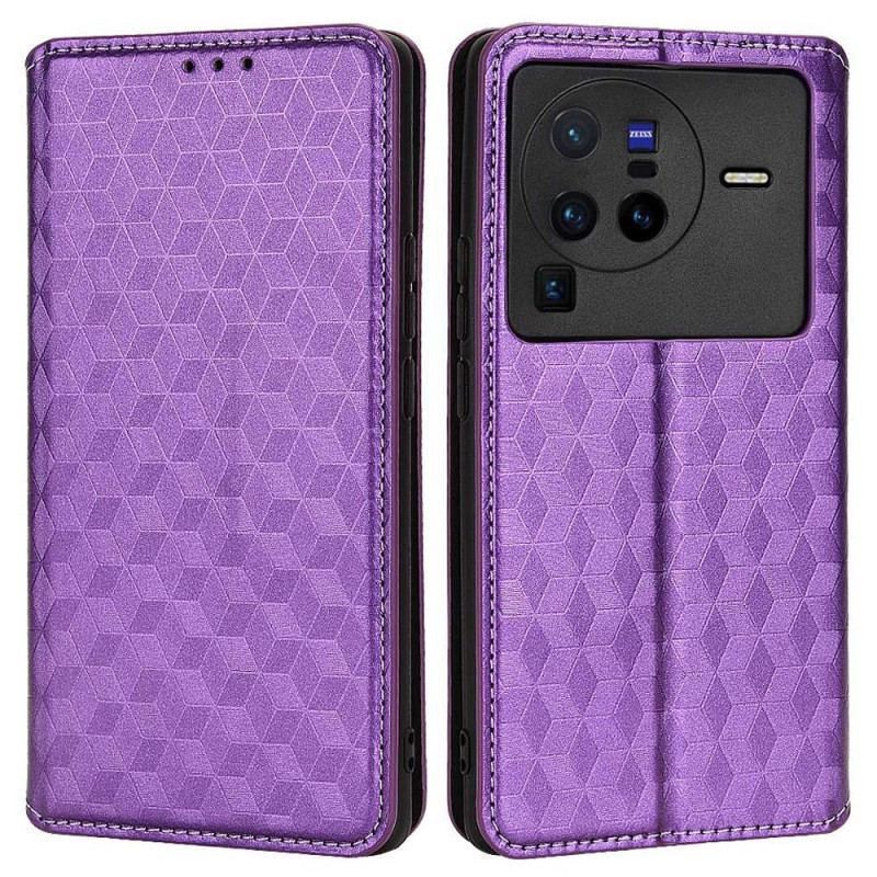 Cover Vivo X80 Pro Flip Cover 3d Kuber