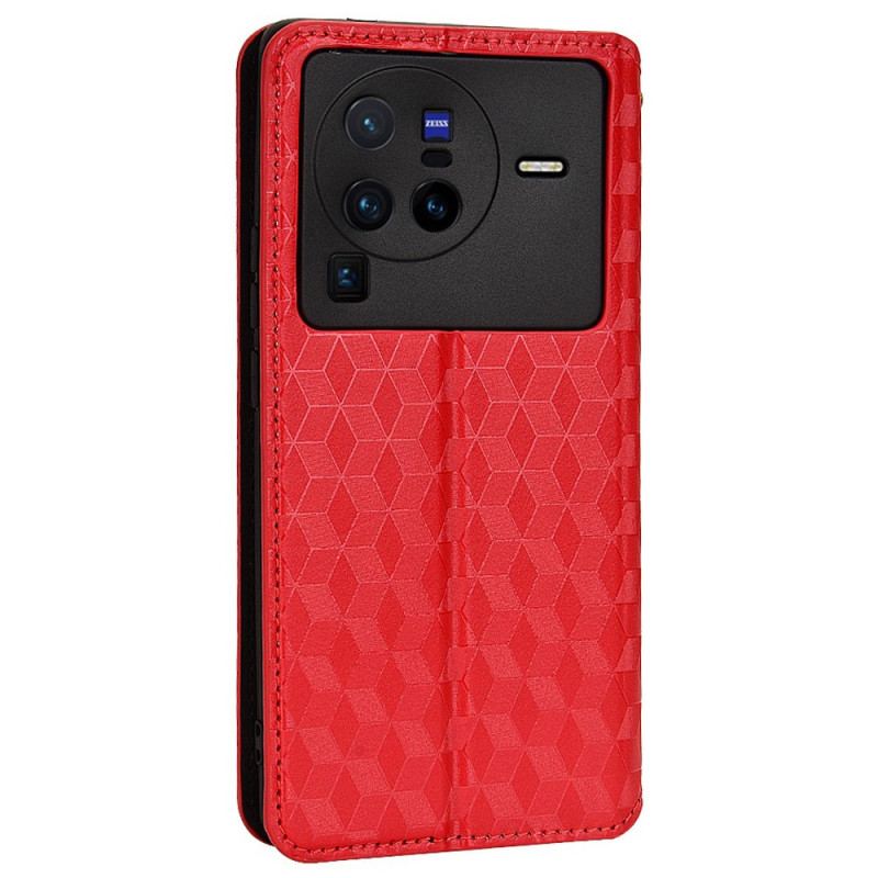 Cover Vivo X80 Pro Flip Cover 3d Kuber