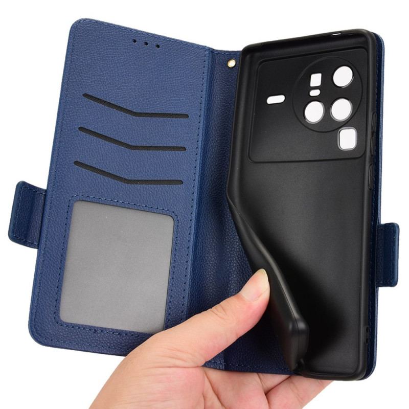 Flip Cover Vivo X80 Pro Læder Cover Flap Dobbelt Nye Farver