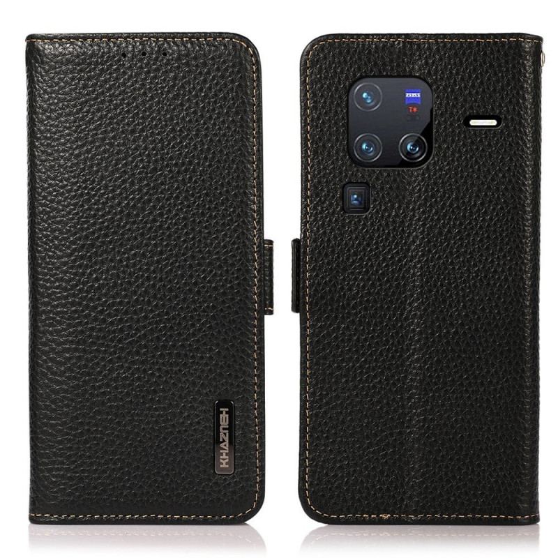 Flip Cover Vivo X80 Pro Litchi Læder Khazneh Rfid