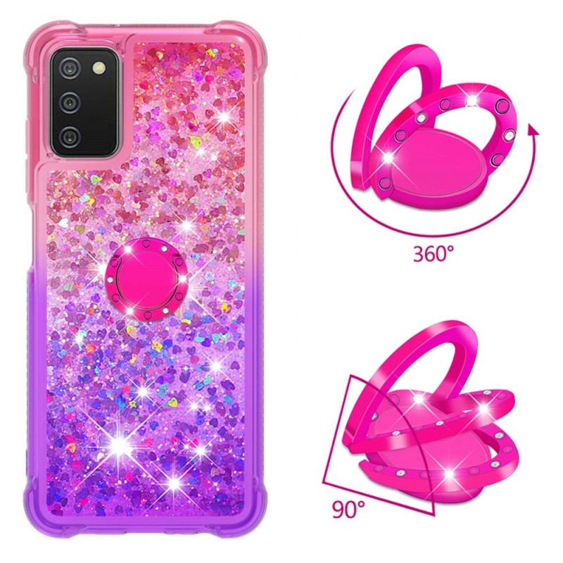 Cover Samsung Galaxy A03s Glitter Ring-bracket