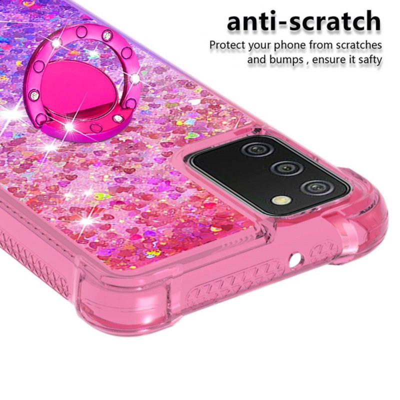 Cover Samsung Galaxy A03s Glitter Ring-bracket