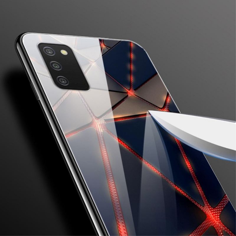 Cover Samsung Galaxy A03s Hærdet Glas Abstrakte Farver