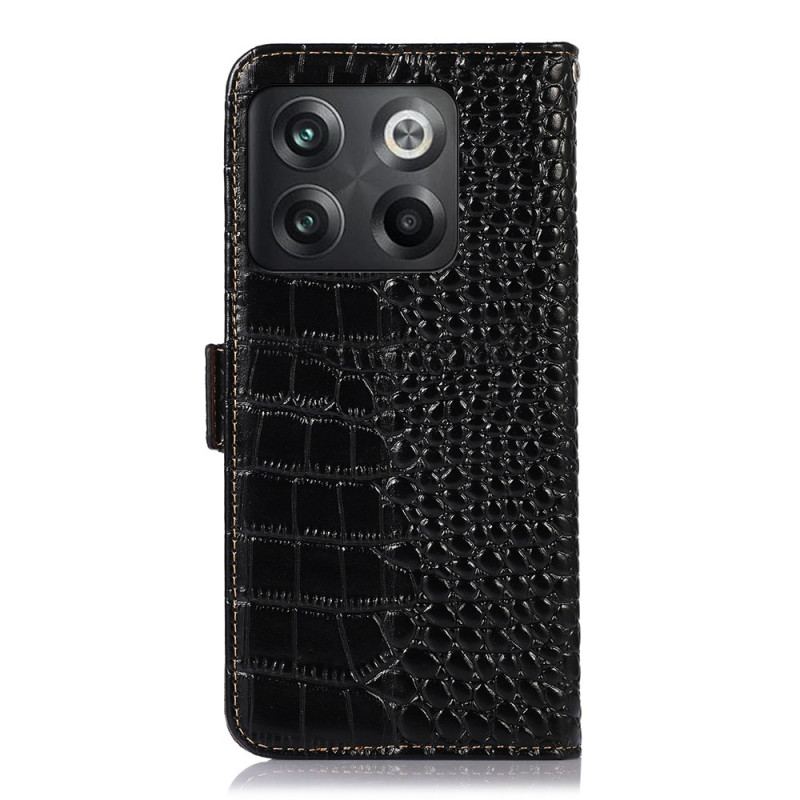 Flip Cover OnePlus 10T 5G Crocodile Style Rfid