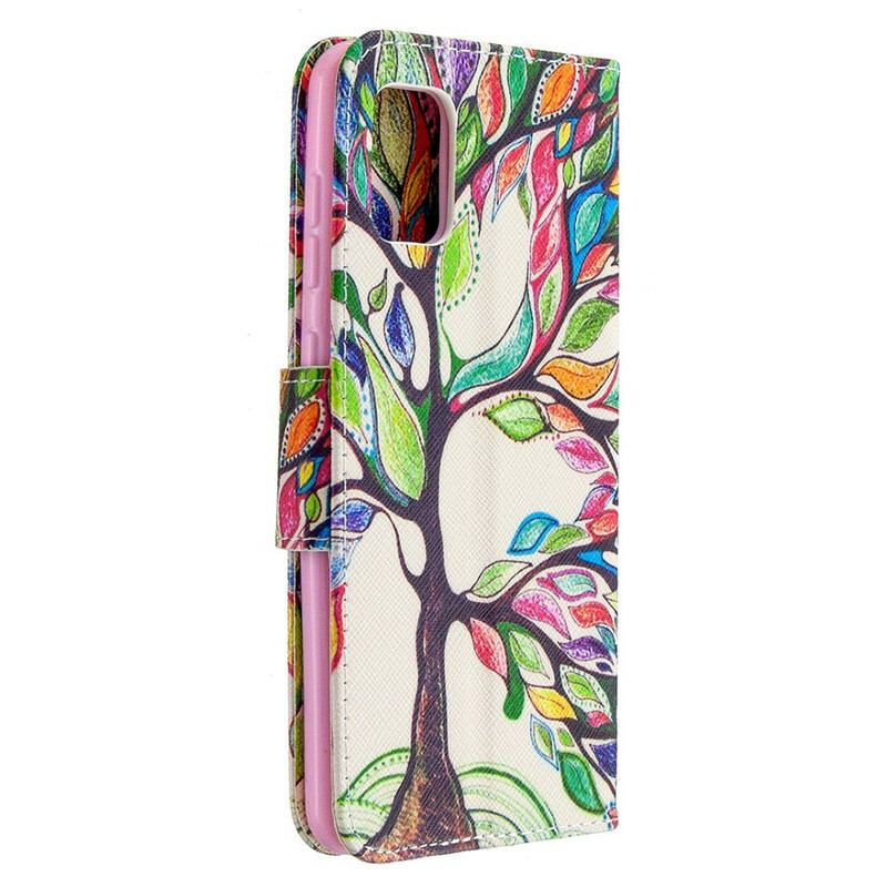 Flip Cover Samsung Galaxy A31 Farverigt Træ