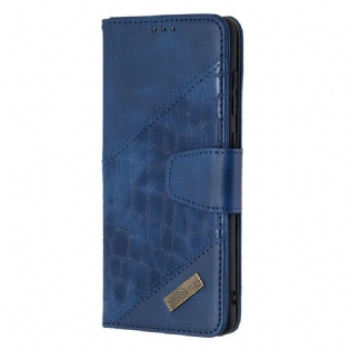 Flip Cover Samsung Galaxy A31 Klassisk Krokodilleskindseffekt