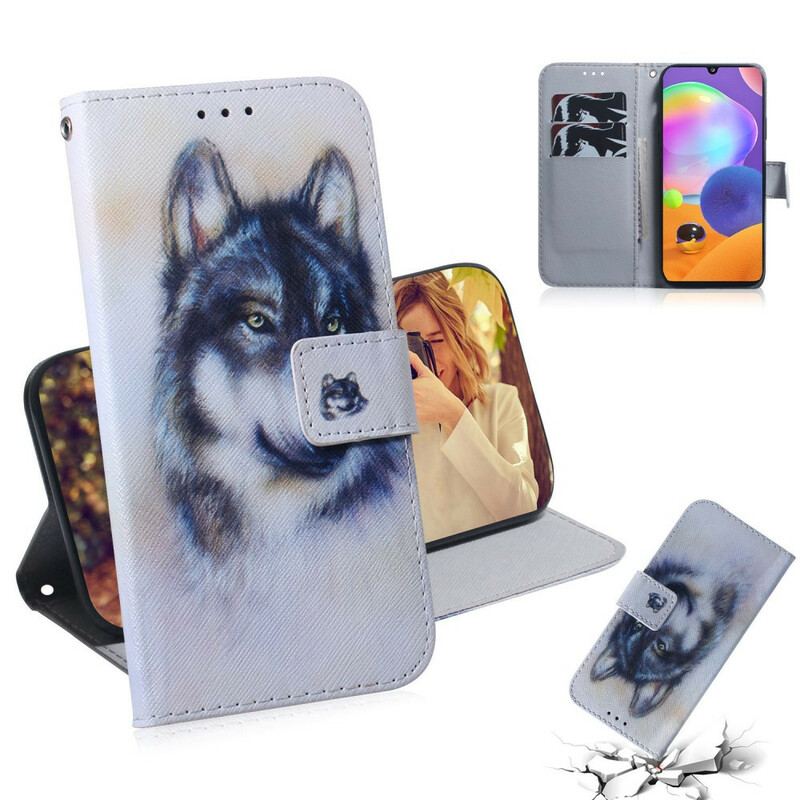 Læder Cover Samsung Galaxy A31 Hundeligt Udseende