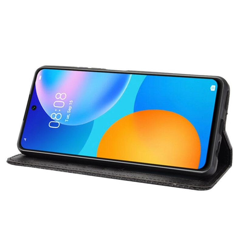 Cover Huawei P Smart 2021 Flip Cover Stiliseret Vintage Lædereffekt