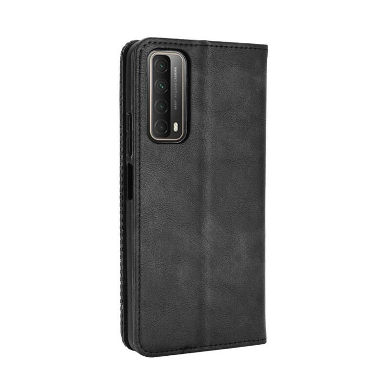 Cover Huawei P Smart 2021 Flip Cover Stiliseret Vintage Lædereffekt
