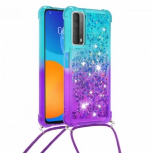Cover Huawei P Smart 2021 Silikone Pailletter Og Snor