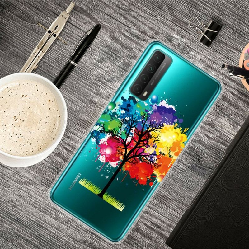Cover Huawei P Smart 2021 Sømløst Akvareltræ
