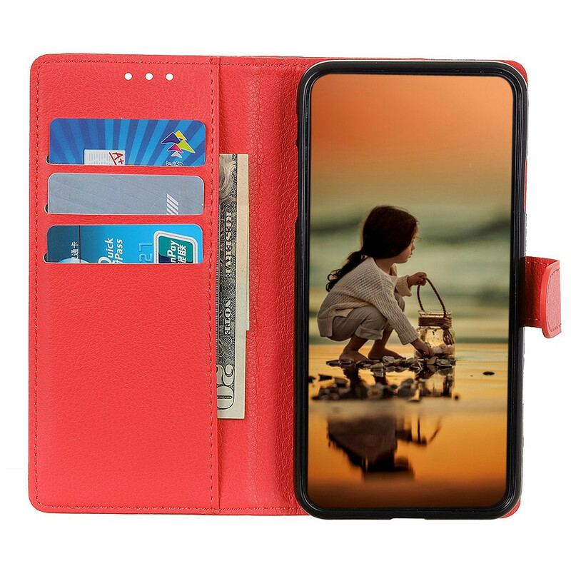 Læder Cover Huawei P Smart 2021 Litchi Tekstur