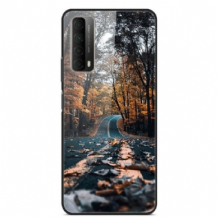 Mobilcover Huawei P Smart 2021 Hærdet Glas Route Du Bonheur