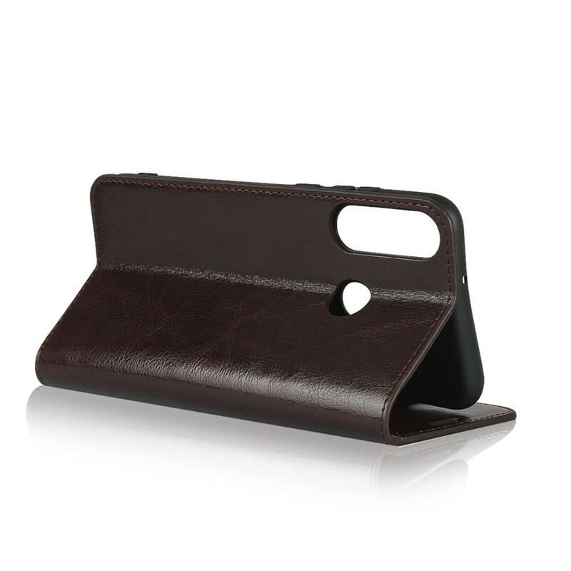 Cover Huawei Y6p Flip Cover Ægte Læder