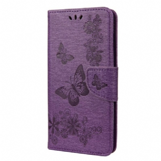 Flip Cover Huawei Y6p Kun Sommerfugle Med Snor