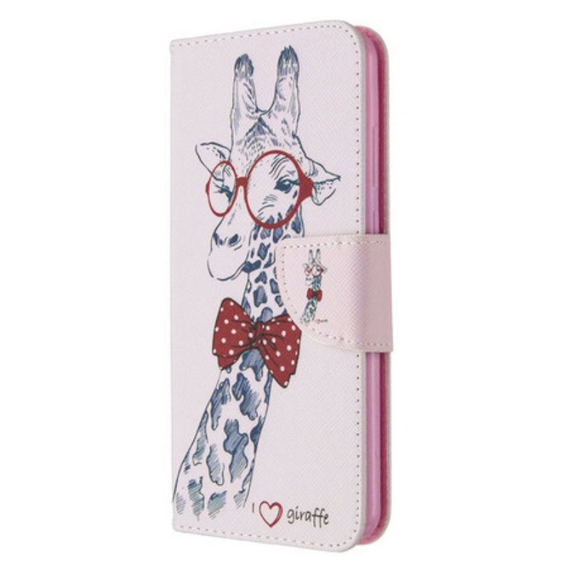 Læder Cover Huawei Y6p Brainy Giraf