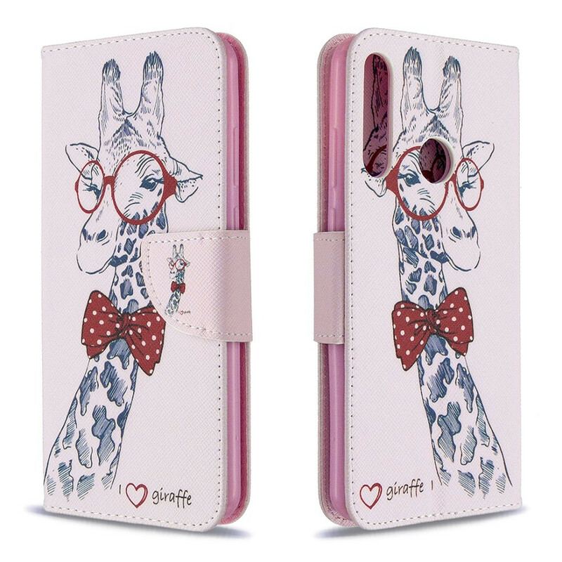 Læder Cover Huawei Y6p Brainy Giraf