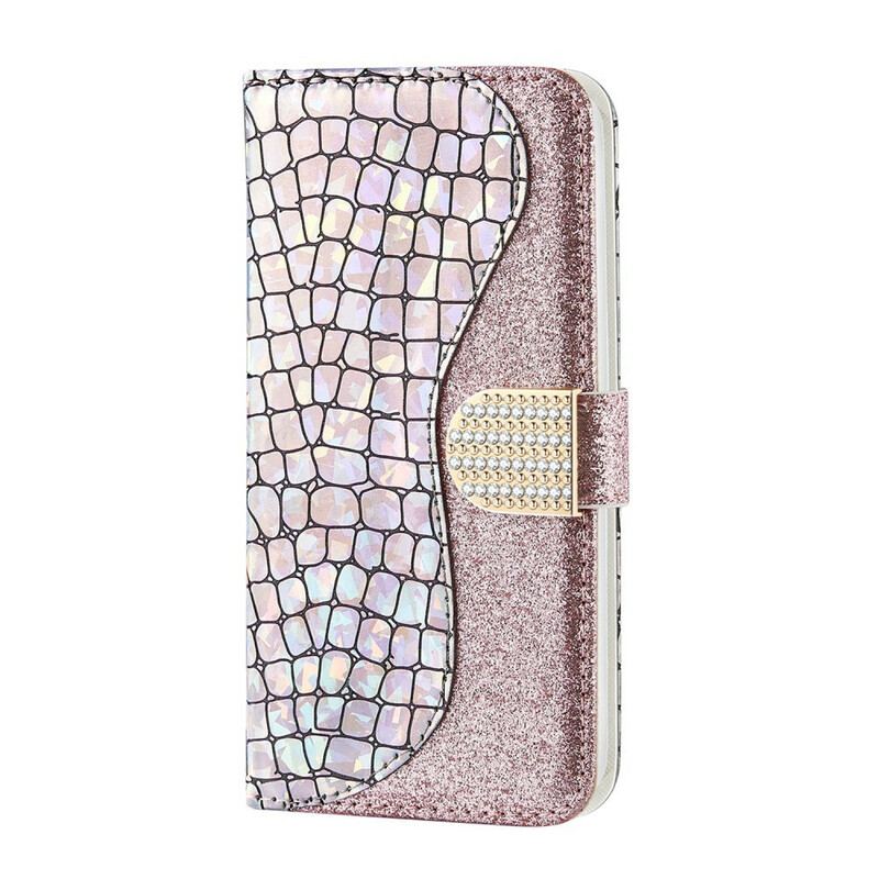 Flip Cover Samsung Galaxy Note 20 Krokodille Diamanter