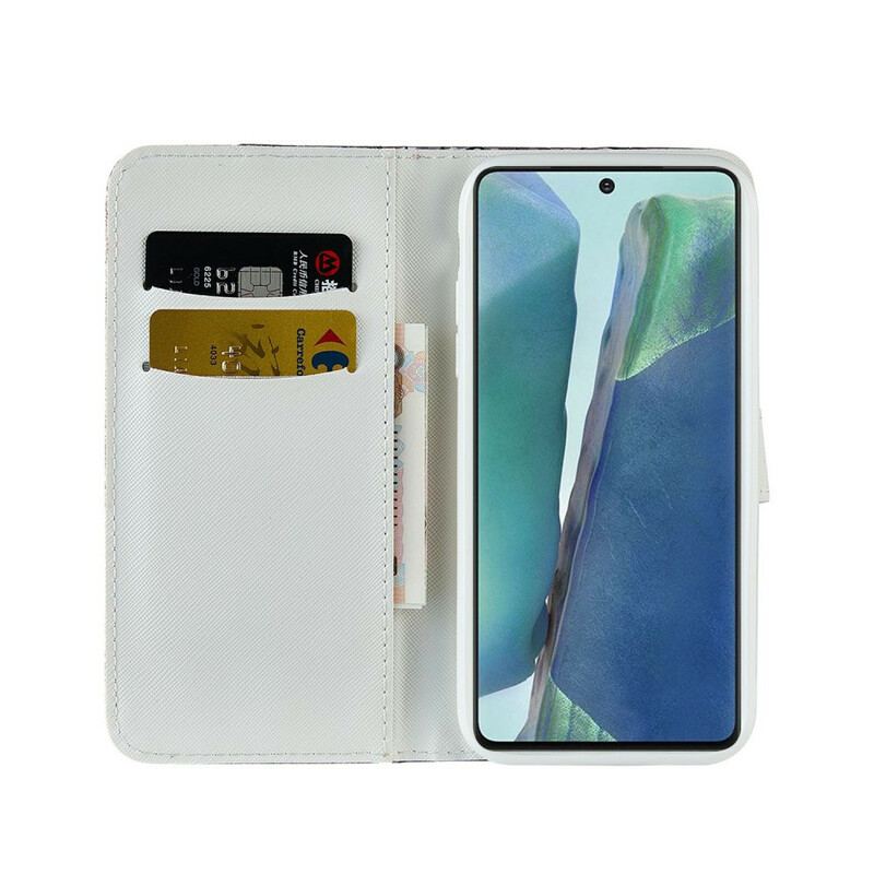 Flip Cover Samsung Galaxy Note 20 Krokodille Diamanter