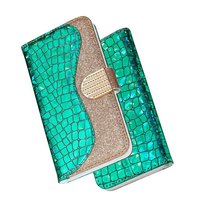 Flip Cover Samsung Galaxy Note 20 Krokodille Diamanter