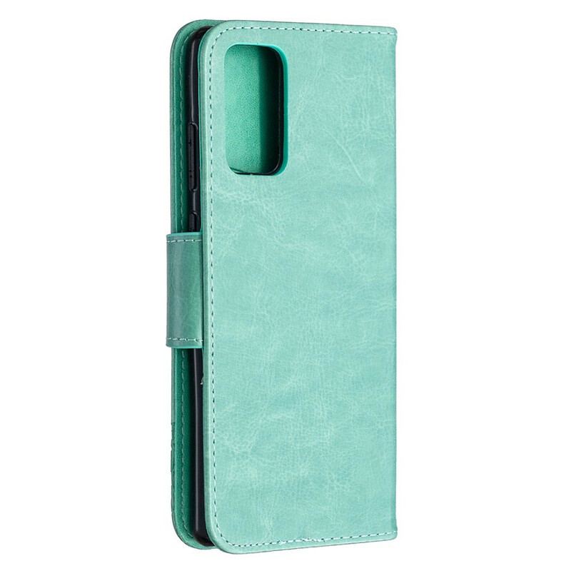 Flip Cover Samsung Galaxy Note 20 Læder Cover Sommerfugle Og Skrå Klap