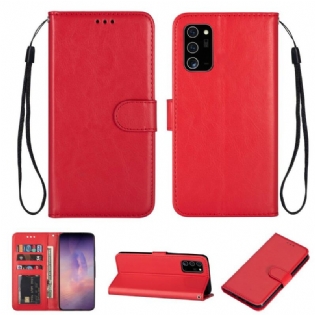 Flip Cover Samsung Galaxy Note 20 Med Snor Solid Color Series Strappy