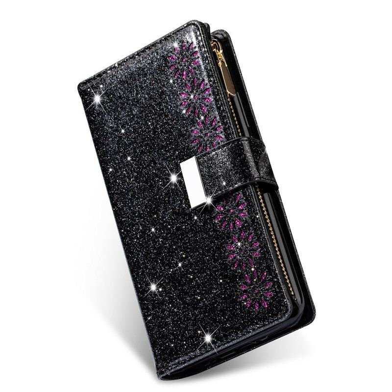 Flip Cover Samsung Galaxy Note 20 Punge Etui Pailletter Med Lynlås