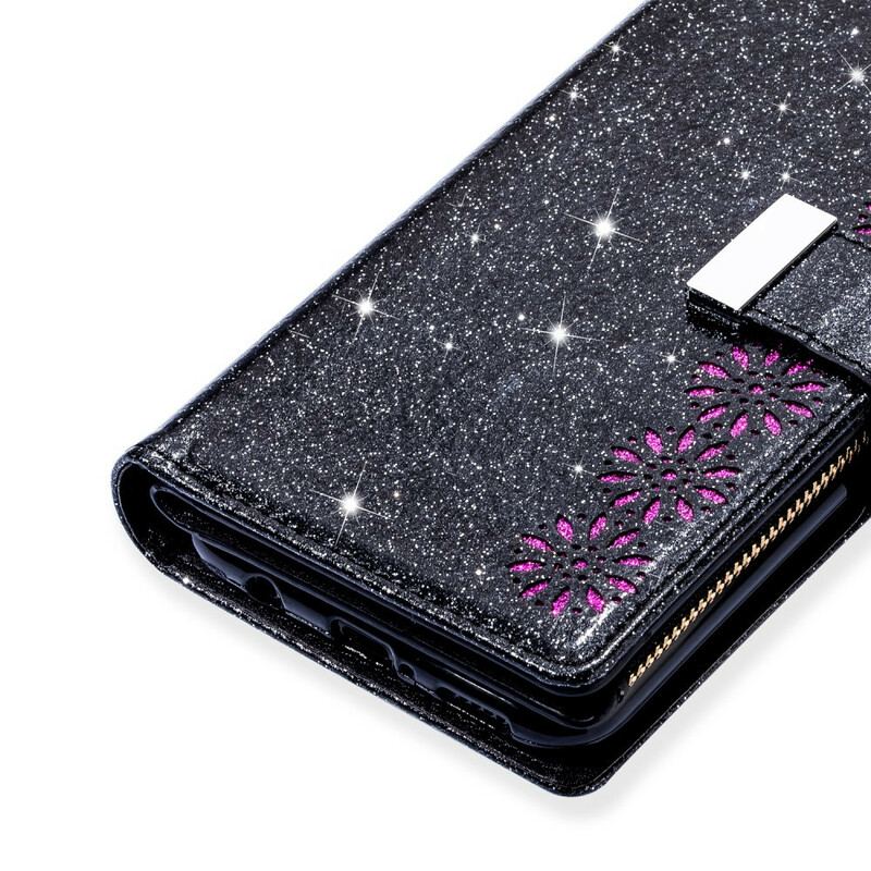 Flip Cover Samsung Galaxy Note 20 Punge Etui Pailletter Med Lynlås