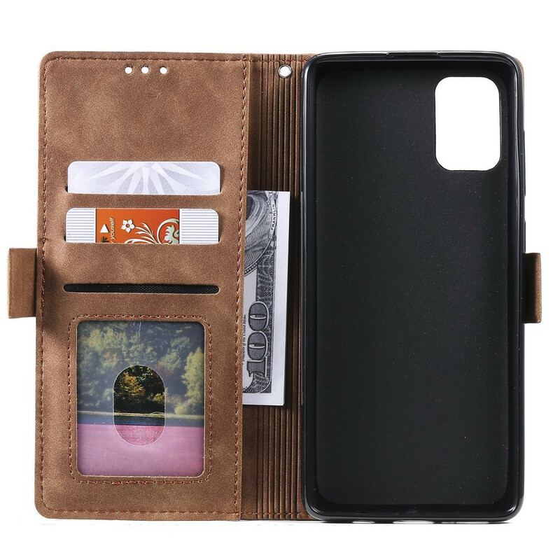 Flip Cover Samsung Galaxy Note 20 Retro Kunstlæder Med Snor