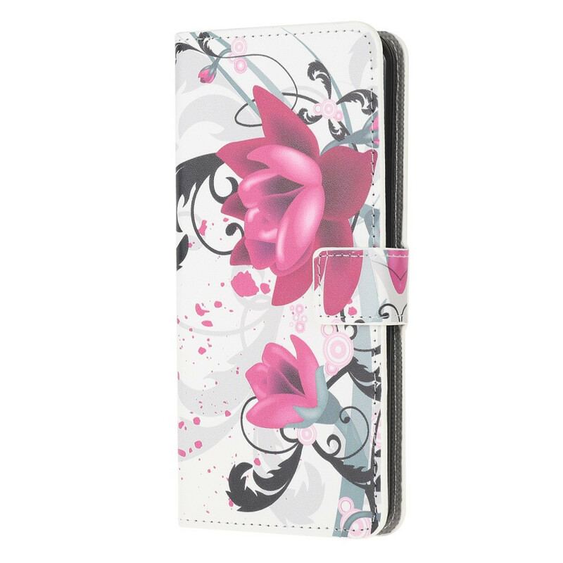 Flip Cover Samsung Galaxy Note 20 Tropiske Blomster