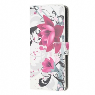 Flip Cover Samsung Galaxy Note 20 Tropiske Blomster