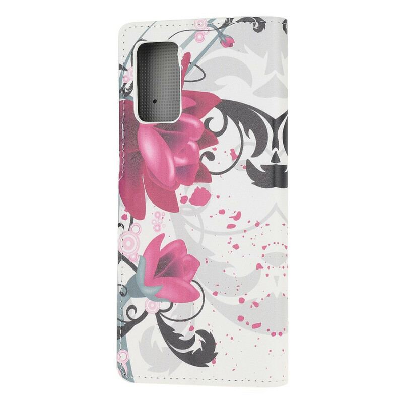 Flip Cover Samsung Galaxy Note 20 Tropiske Blomster