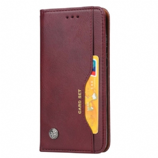 Cover Huawei P Smart Z Flip Cover Kortholder I Imiteret Læder
