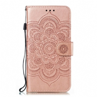 Flip Cover Huawei P Smart Z Med Snor Mandala Med Fuld Rem