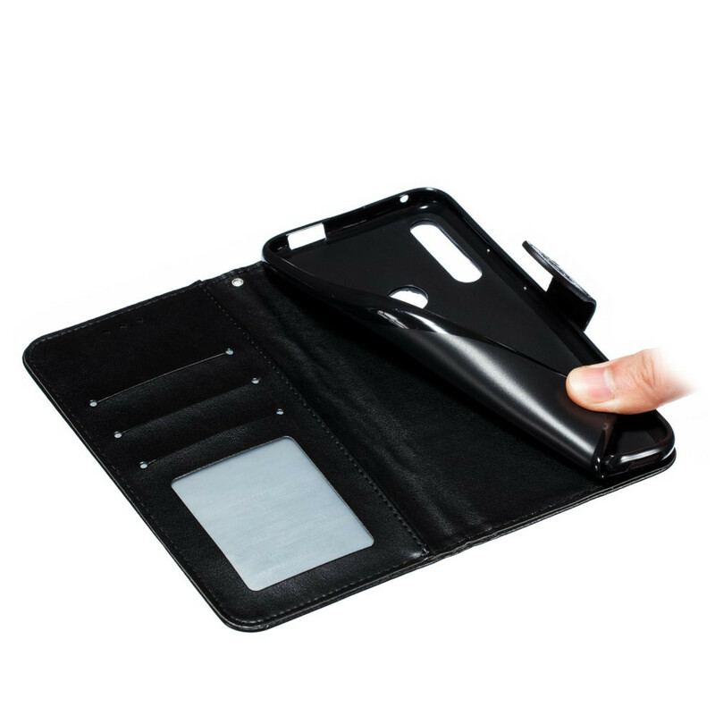 Flip Cover Huawei P Smart Z Med Snor Mandala Med Fuld Rem