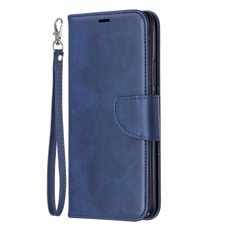 Flip Cover Huawei P Smart Z Med Snor Premium Lædereffektrem