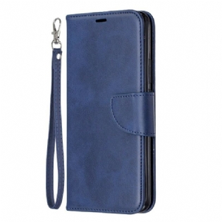 Flip Cover Huawei P Smart Z Med Snor Premium Lædereffektrem