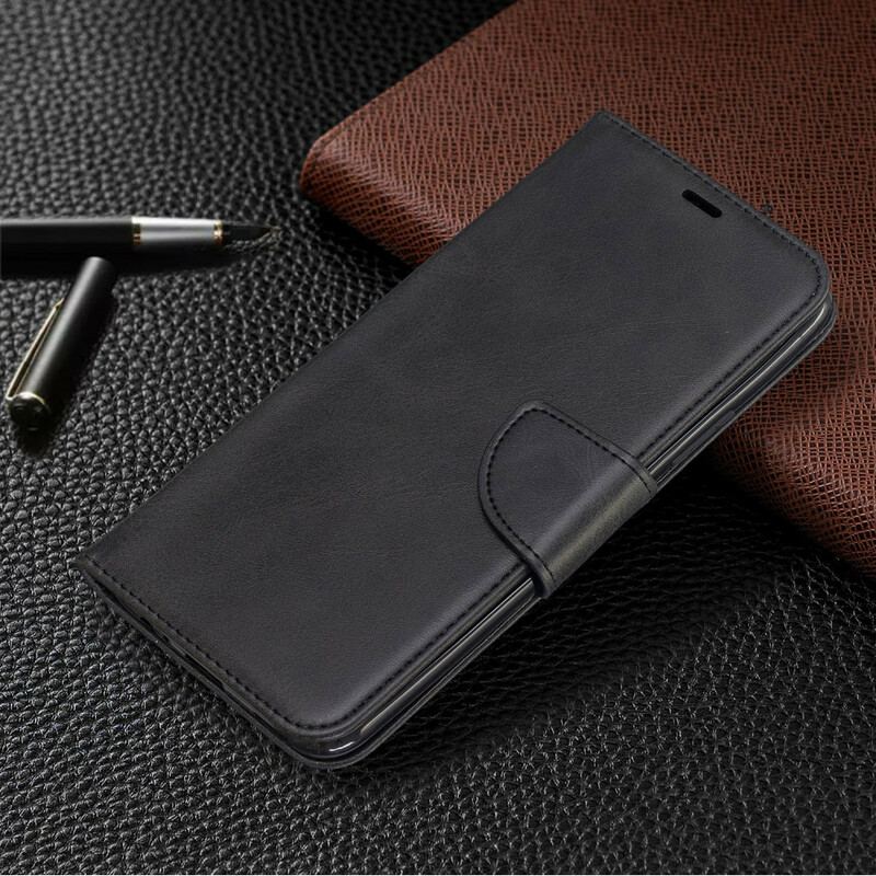 Flip Cover Huawei P Smart Z Med Snor Premium Lædereffektrem