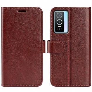 Flip Cover Vivo Y76 5G Designer Lædereffekt