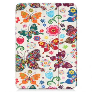 Cover iPad 10.9" (2022) Forbedrede Sommerfugle Og Blomster