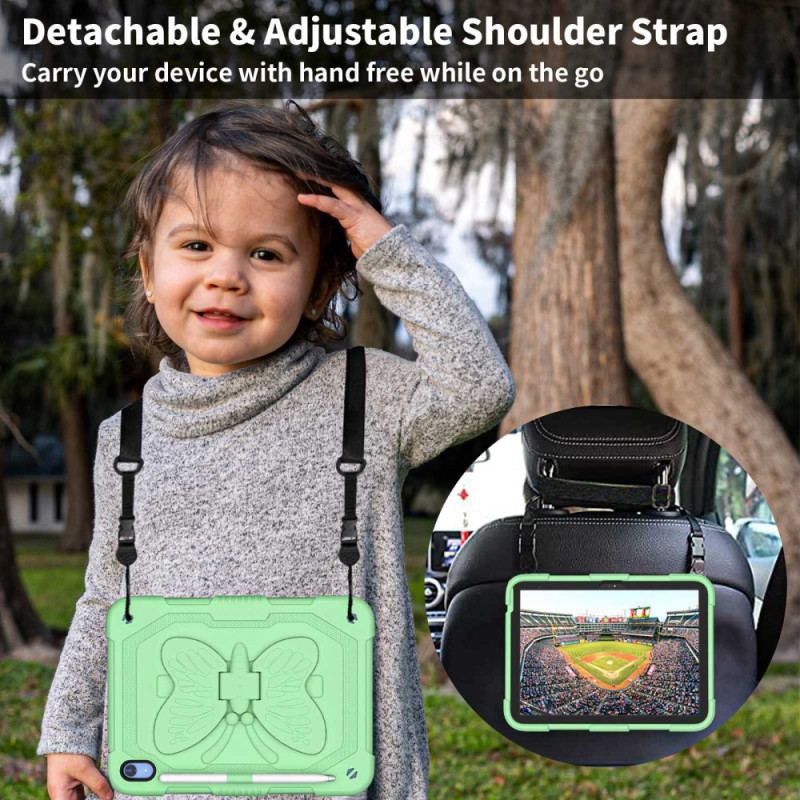 Cover iPad 10.9" (2022) Ultra Resistent Og Solid Sommerfugle Skulderrem