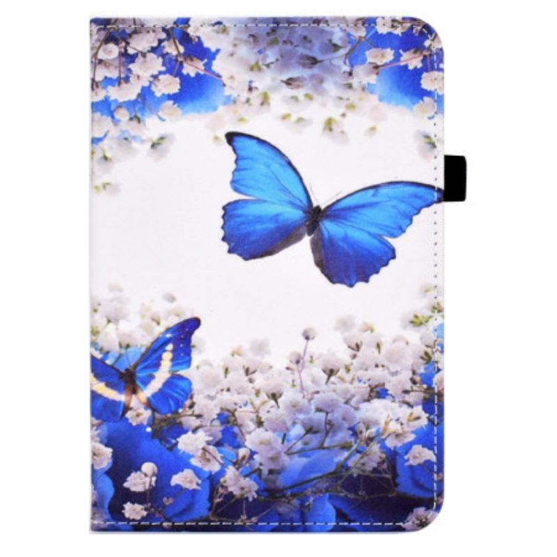 Flip Cover iPad 10.9" (2022) Blå Sommerfugle