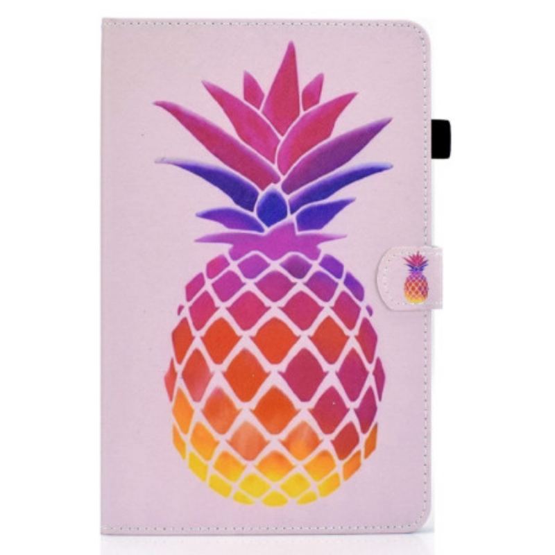 Flip Cover iPad 10.9" (2022) Farverig Ananas