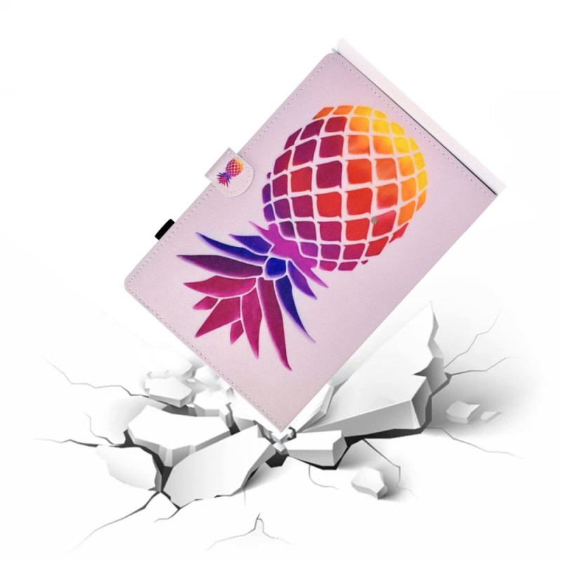Flip Cover iPad 10.9" (2022) Farverig Ananas