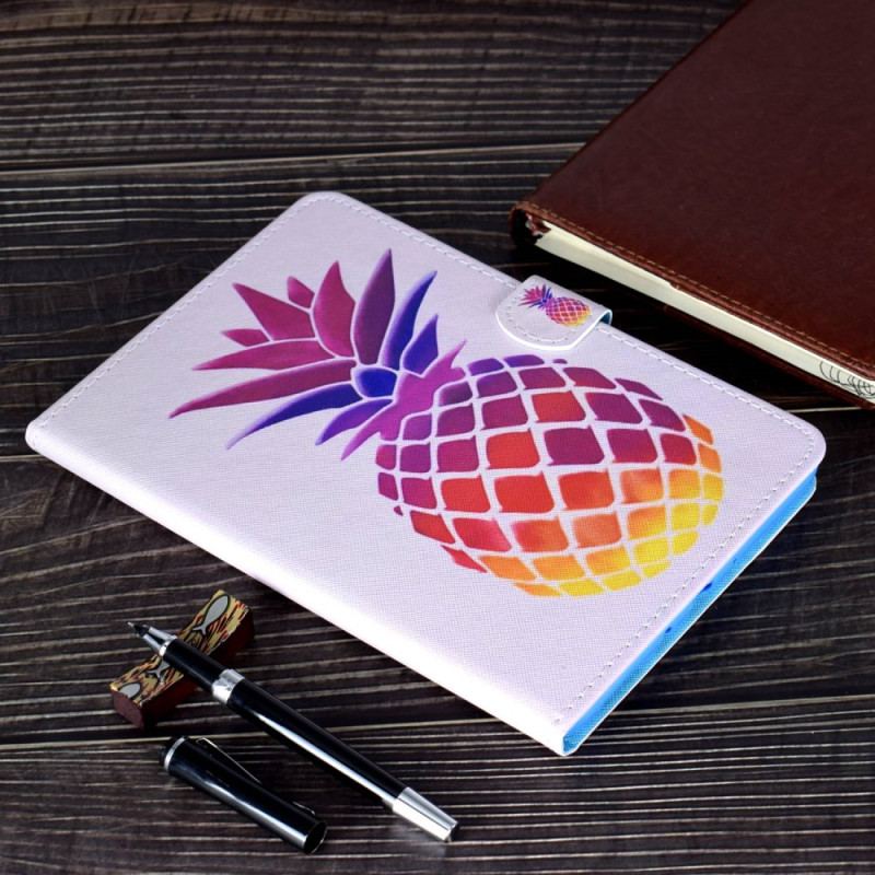 Flip Cover iPad 10.9" (2022) Farverig Ananas