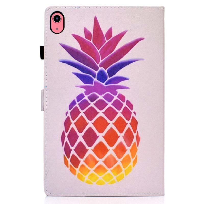 Flip Cover iPad 10.9" (2022) Farverig Ananas