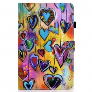 Flip Cover iPad 10.9" (2022) Kun Hjerter