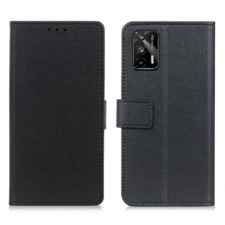 Flip Cover Realme GT 5G Klassisk Lædereffekt